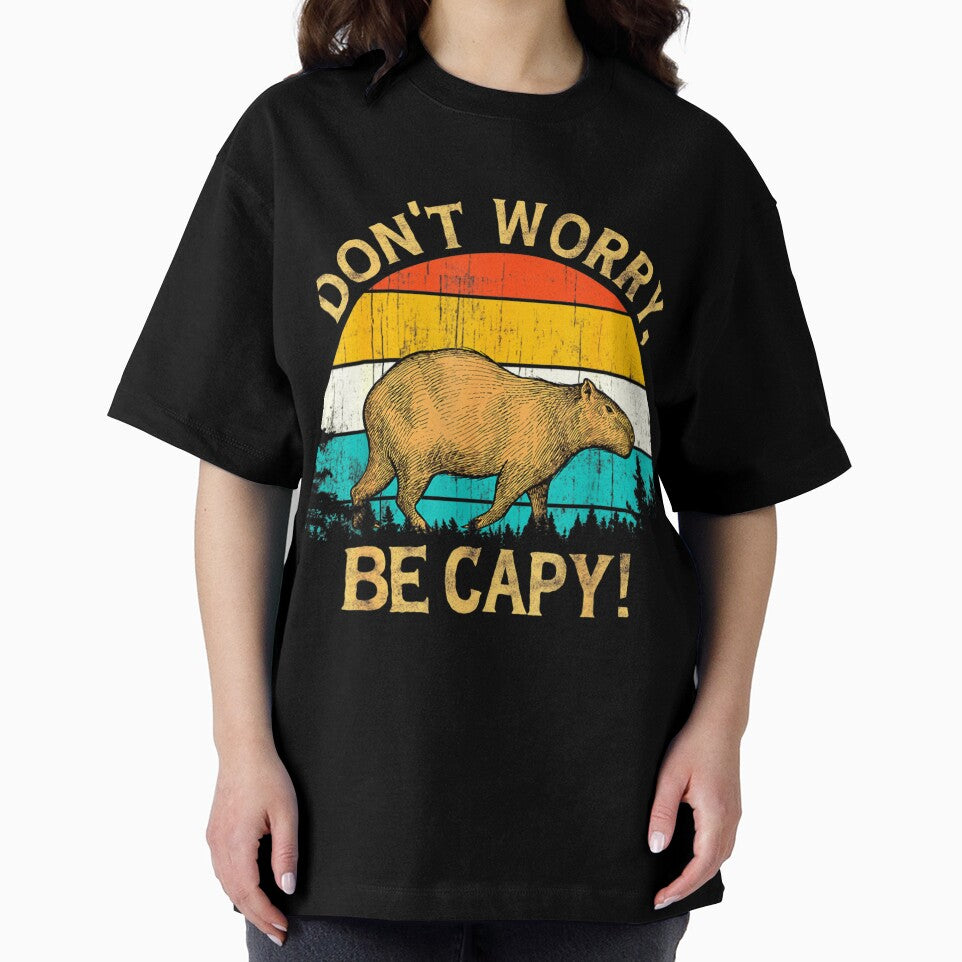 Capybara Vintage Retro Style Awesome Don't Worry, Be Capy Classic by FusionAttire