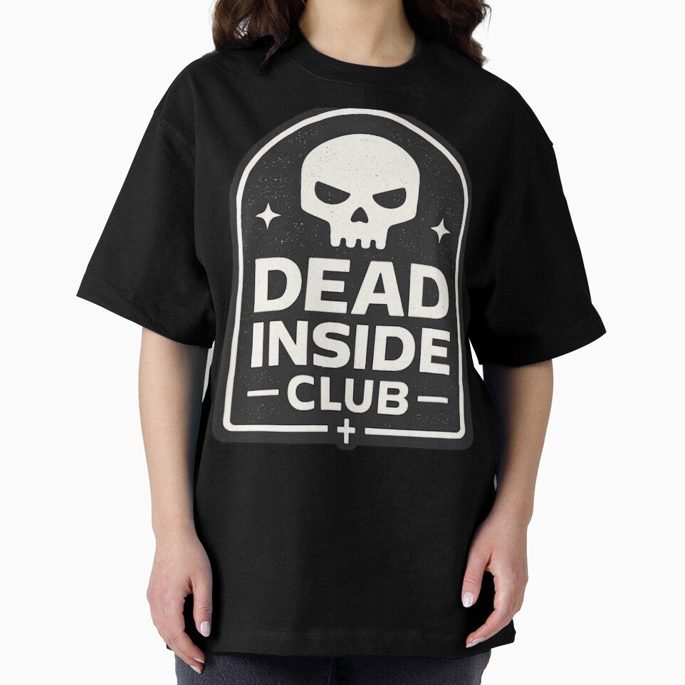 Dead Inside Club Skull – Dark Humor Introvert Gothic Design by SpainDesign77