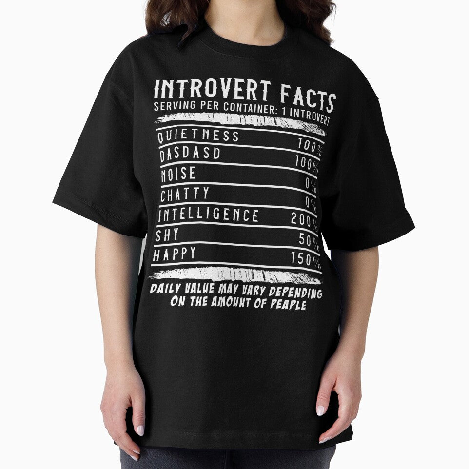 Introvert Nutrition Facts Funny Quiet Intelligence by AlicaMonica