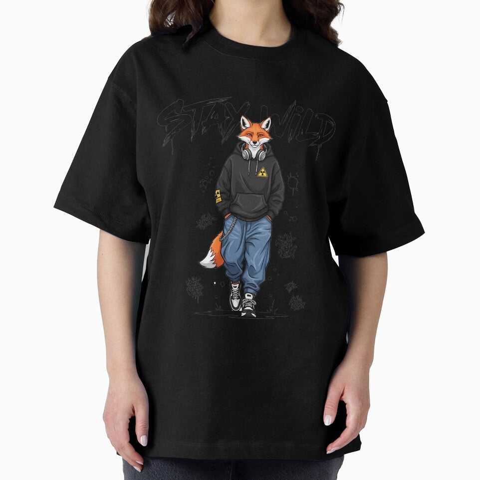 Urban Streetwear Fox Graphic Graffiti Typography Design by BorenStore