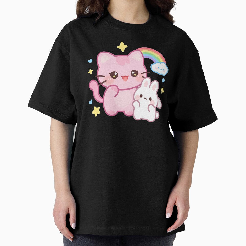 Pink Kawaii Hello Kitty and Bunny by Express210