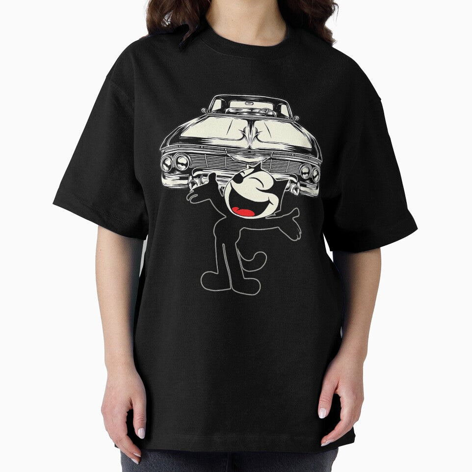 Felix Cat Cartoon Giant Lowrider Car Club Design Mashup by yalazaleshier