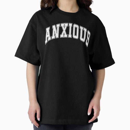 Anxious Arched Preppy University Font Funny Mental Health by MarzStudio