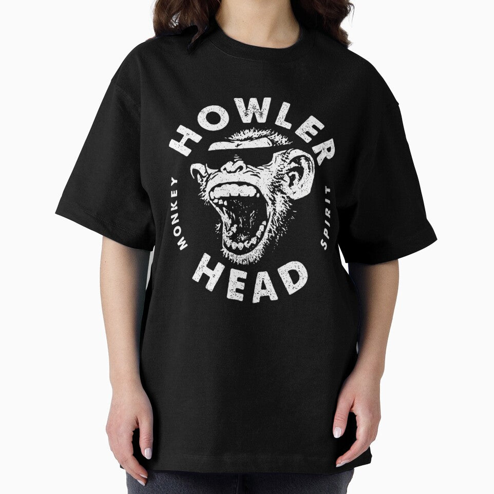 Howler Head Monkey Kentucky Bourbon Whiskey Logo Tee by AbstractArtLC