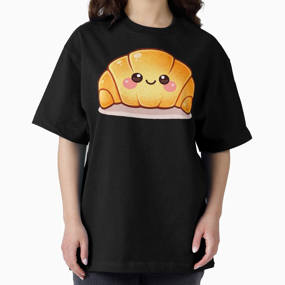 Kawaii Croissant Cute Food Character by ImagenFusionP