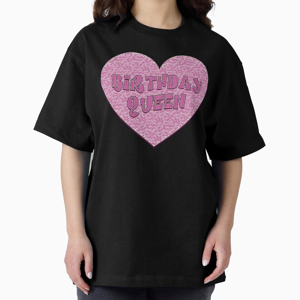 Birthday Queen Animal Print Heart by RoserinArt