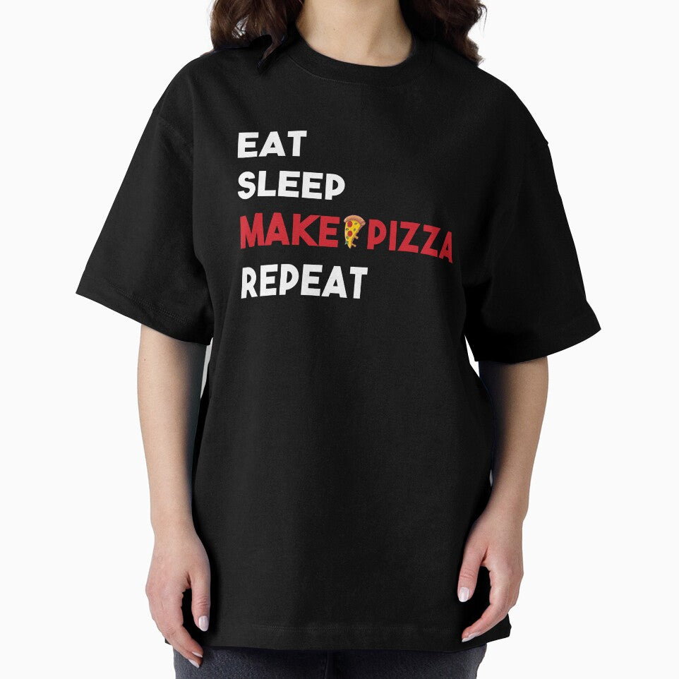 Eat Sleep Make Pizza Repeat - Pizza Maker Lover Foodie by Alaadin Bendali Braham