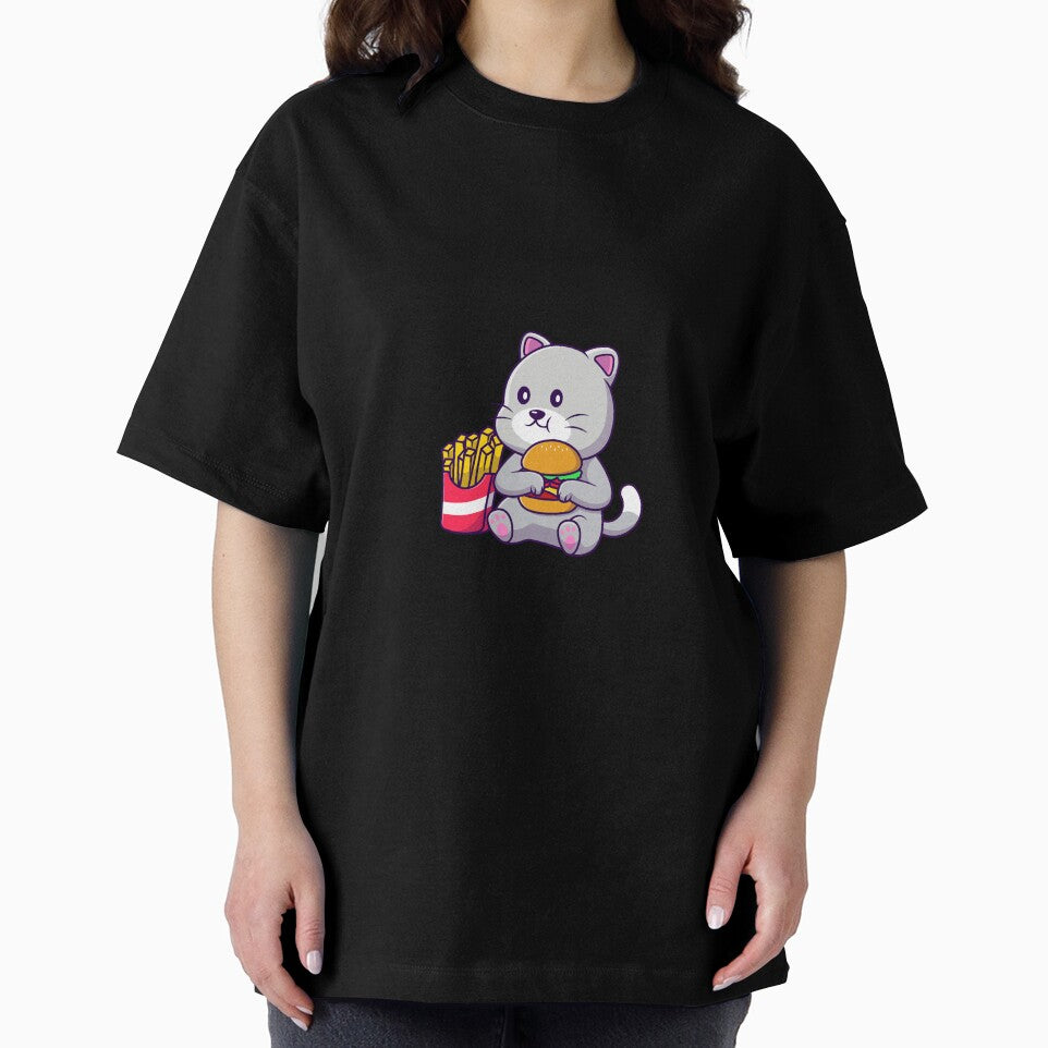 Cat Eating Burger by BDG06