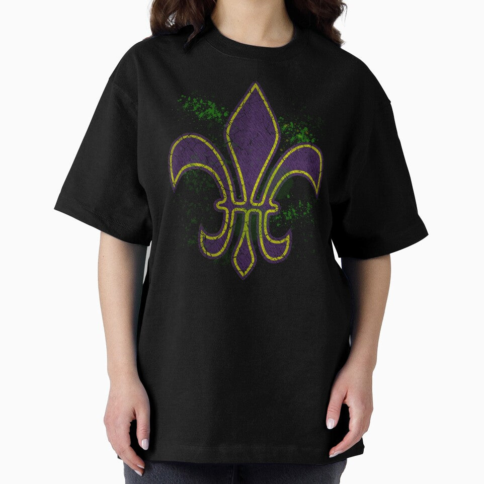 Grunge Mardi Gras fleur-de-lis by HolidayBug