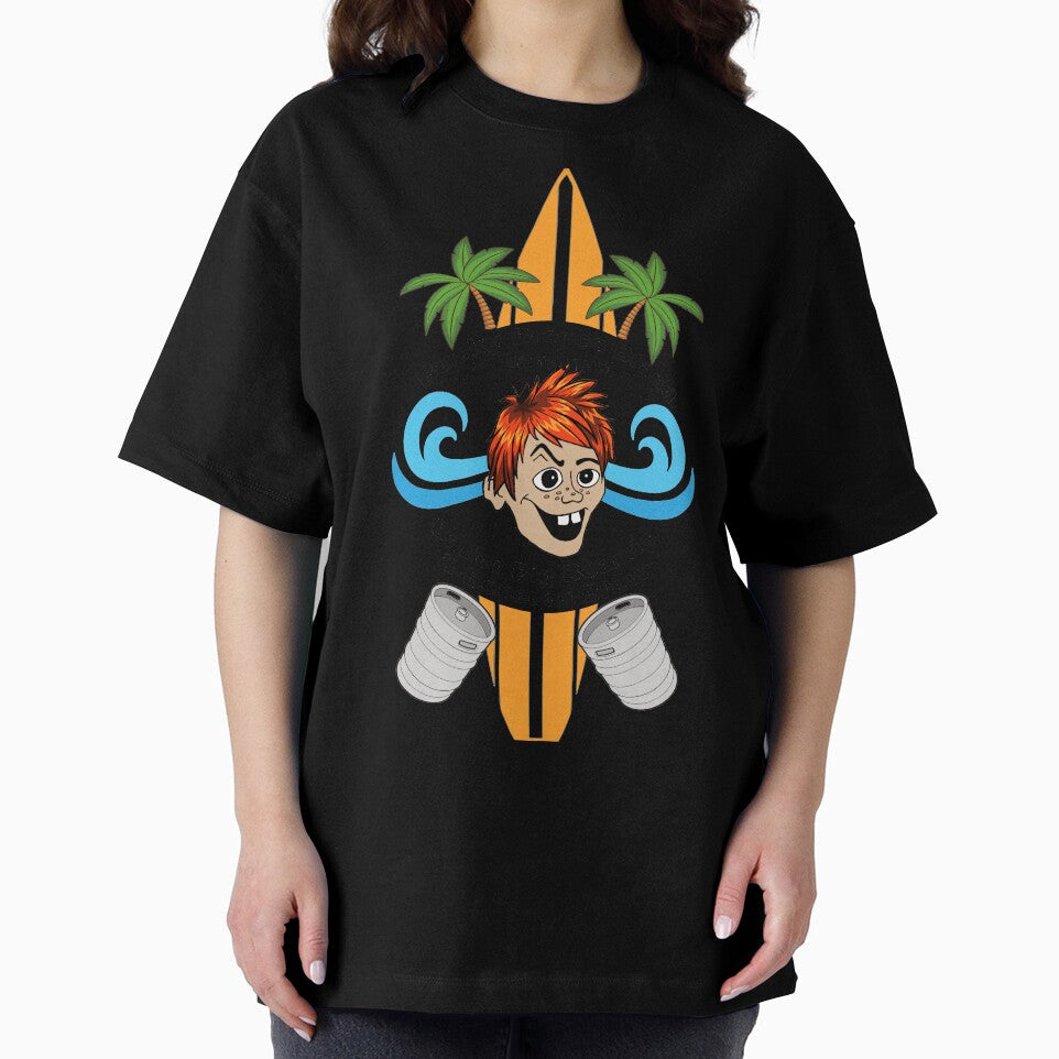 Bucky Bronco Brand Bahamas Baller Big Boards & Bonedog Brew Novelty Funny T-Shirt by Captain Jack's Pirate Hats