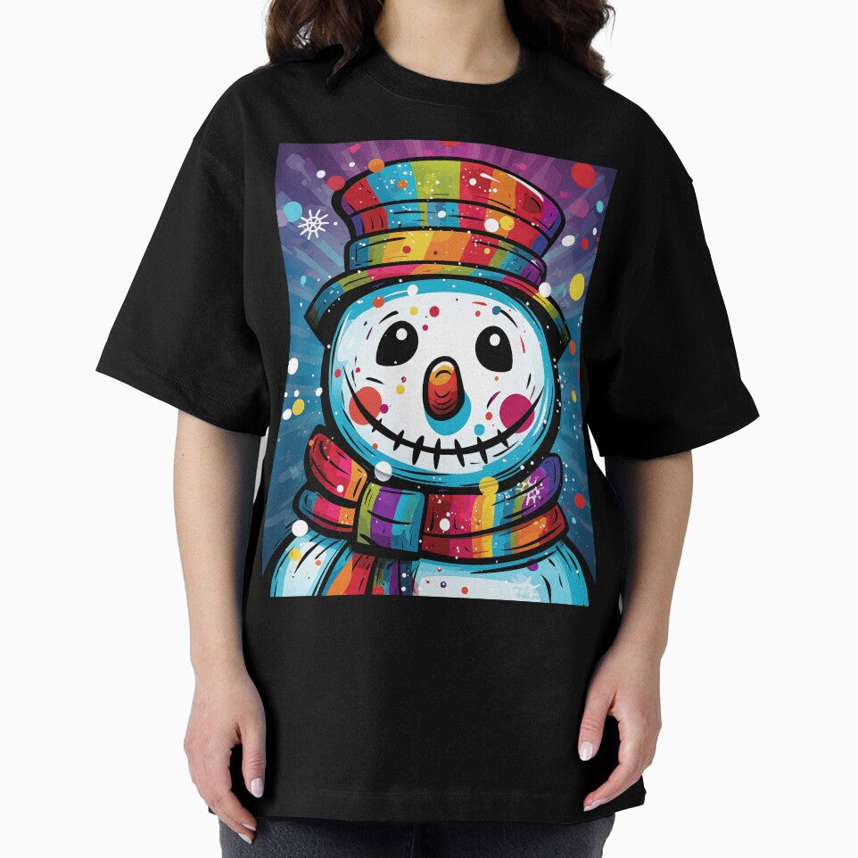 Colorful Jolly Snowman Pop Art Style by MCGrafxStudio