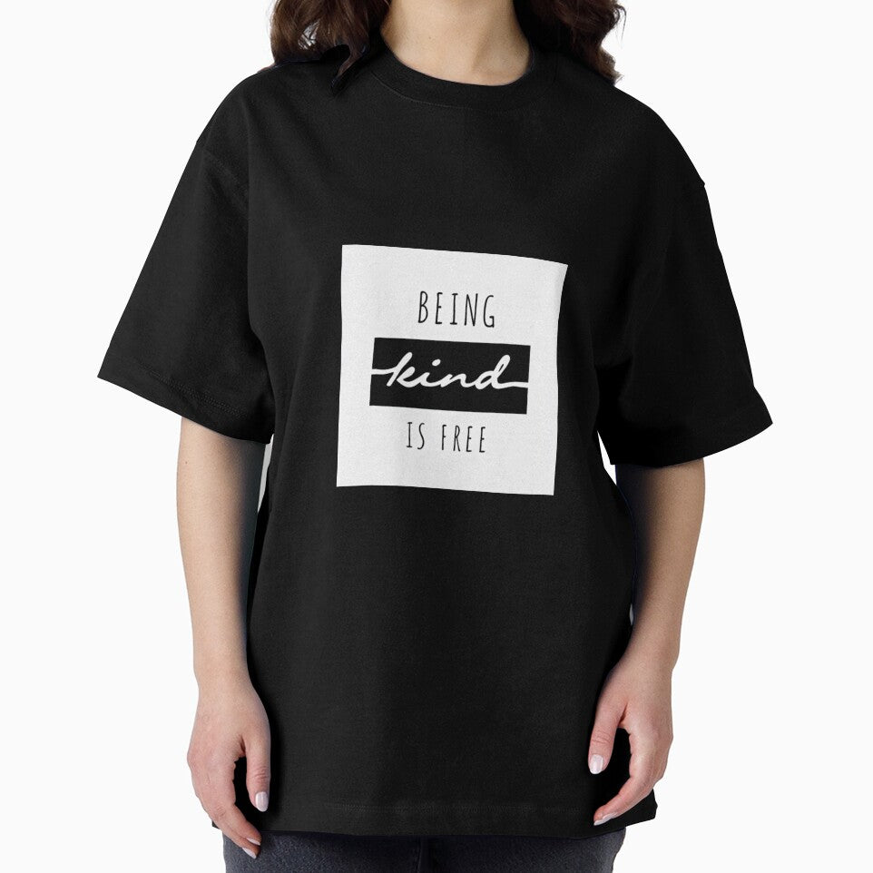 Being Kind Is Free – Minimalist Message Tee by cosmos4urlife