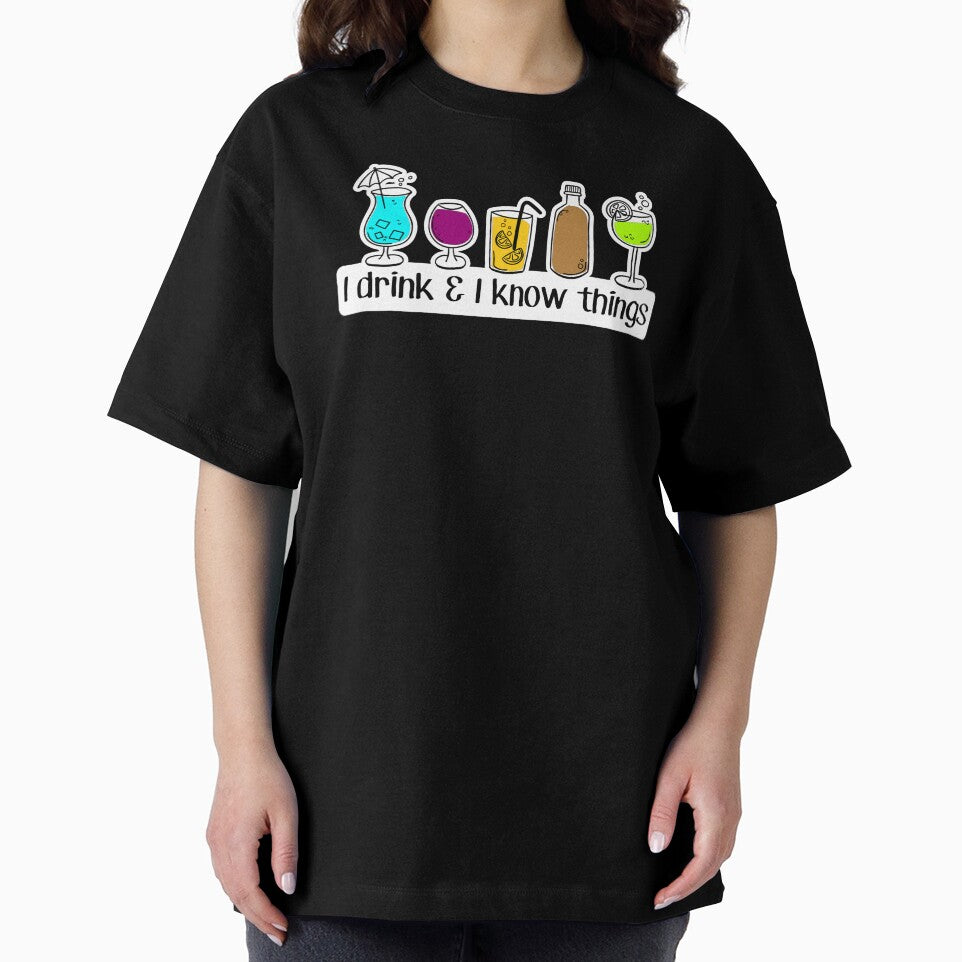 I DRINK and know THINGS - FUNNY cocktail lovers - bottoms UP face DOWN - day drinking PARTY by originalsusie