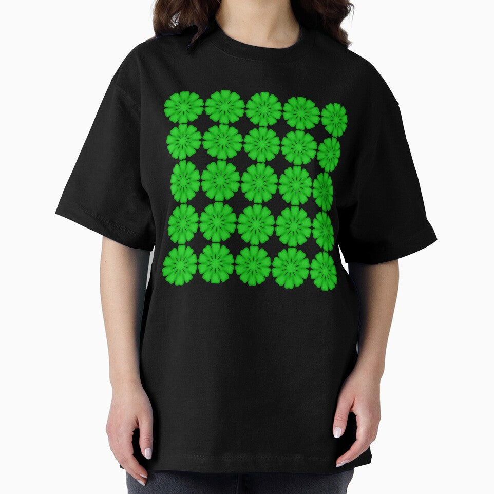 Emerald Floral Grid Pattern by AirCrayons27