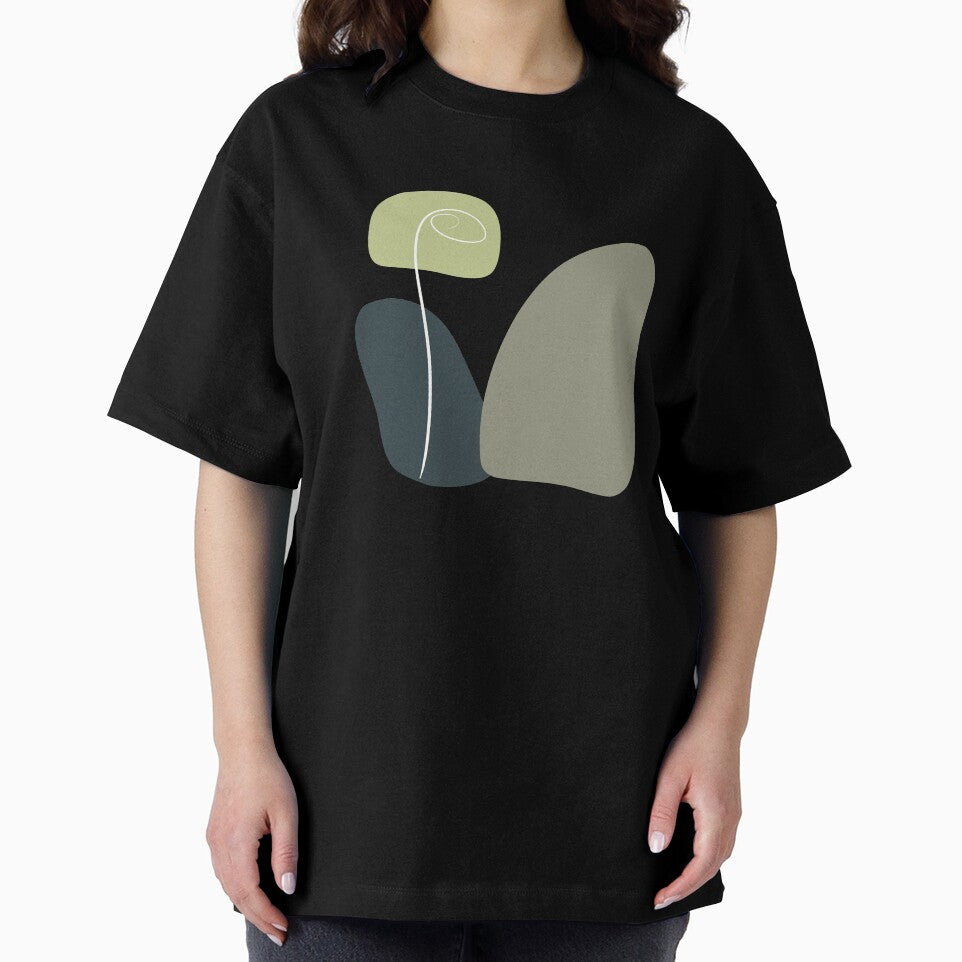 Dark Blue and Gray Minimalist Shapes by ArtforDailyLife