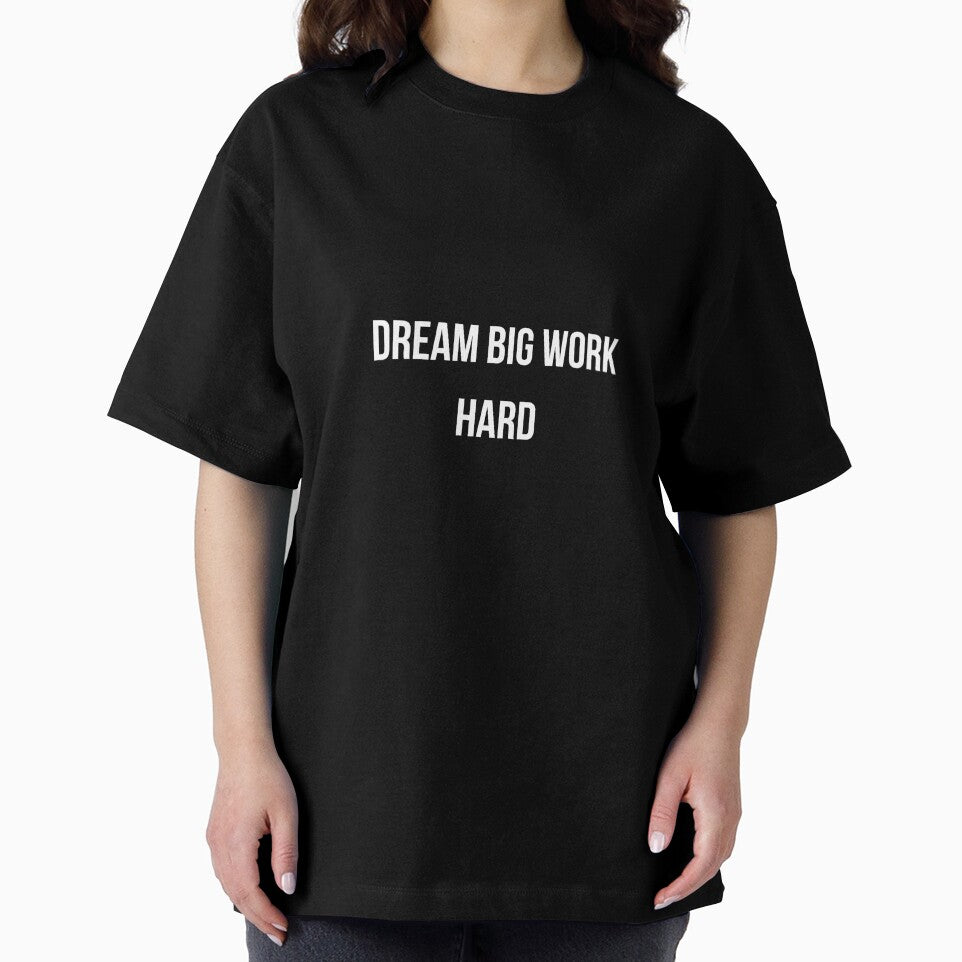 Motivational Quote T-Shirt-Dream Big Work Hard by Mindset Threads