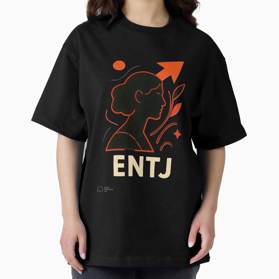 ENTJ Personality Abstract Art – MBTI Design (Center Print) by W-Rm