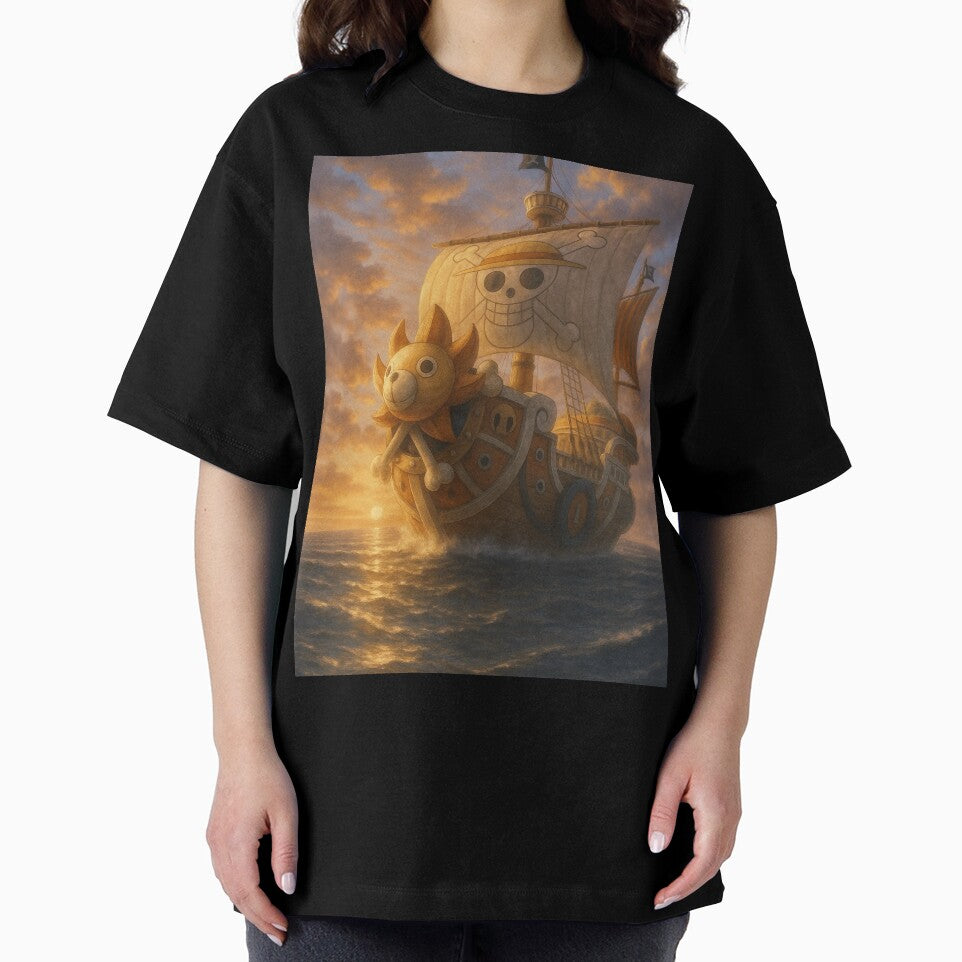 Majestic Pirate Voyage – Thousand Sunny at Sunset by AnimeFlash_0