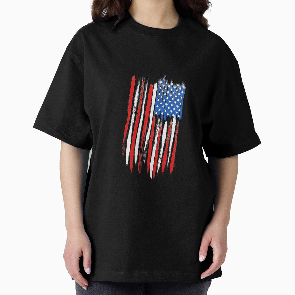 Distressed USA Flag Design T-Shirt For Men and Women by AllStarMerch