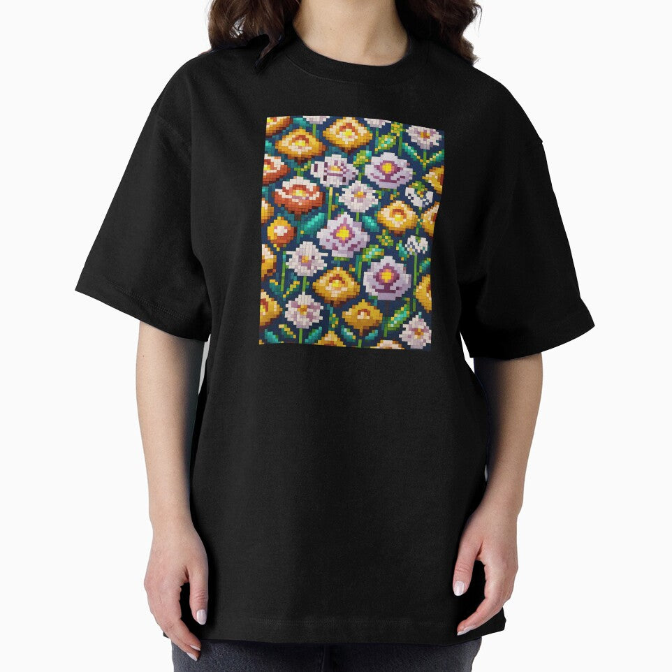 pixel flower pattern 2 by ilomuilo