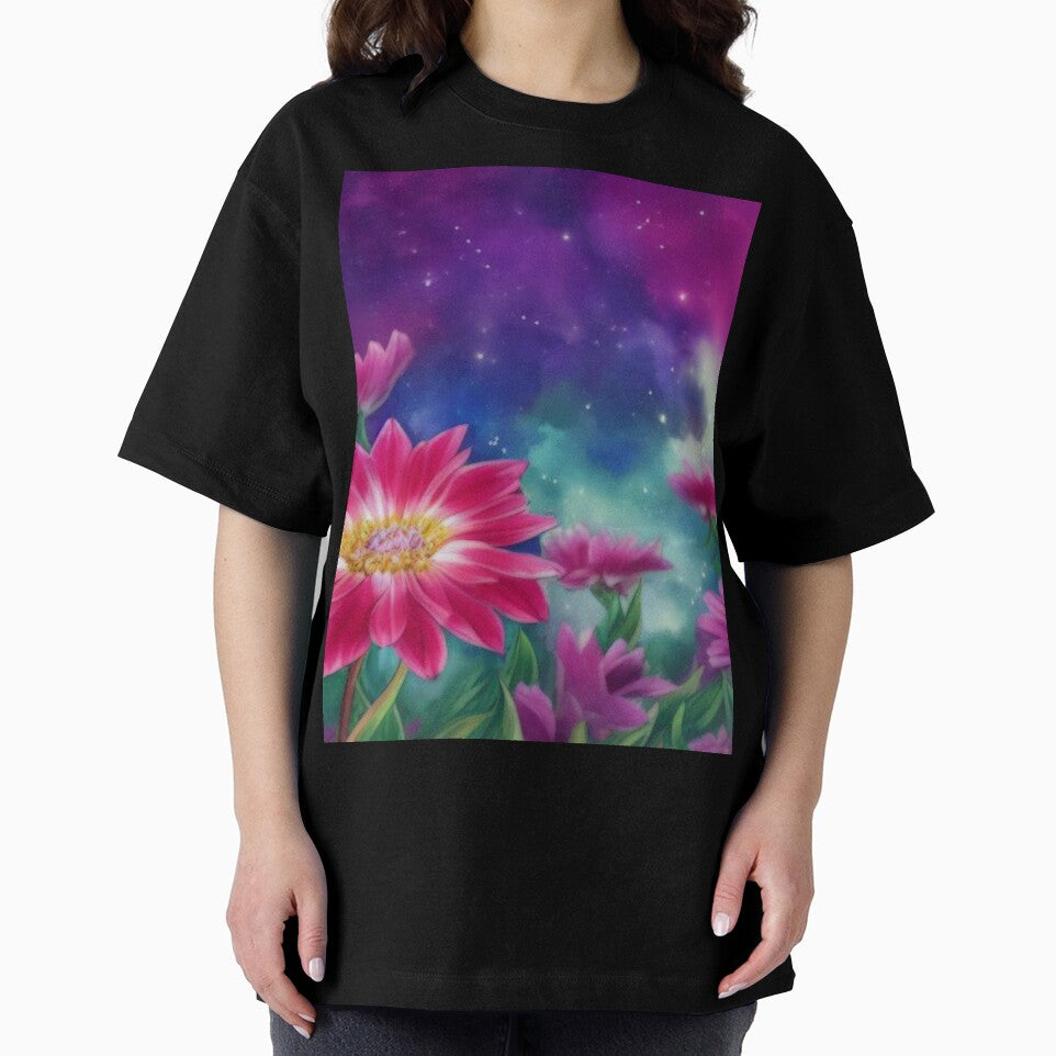 Soft Floral Starry Sky Watercolor No 5 by BassHeadMomma
