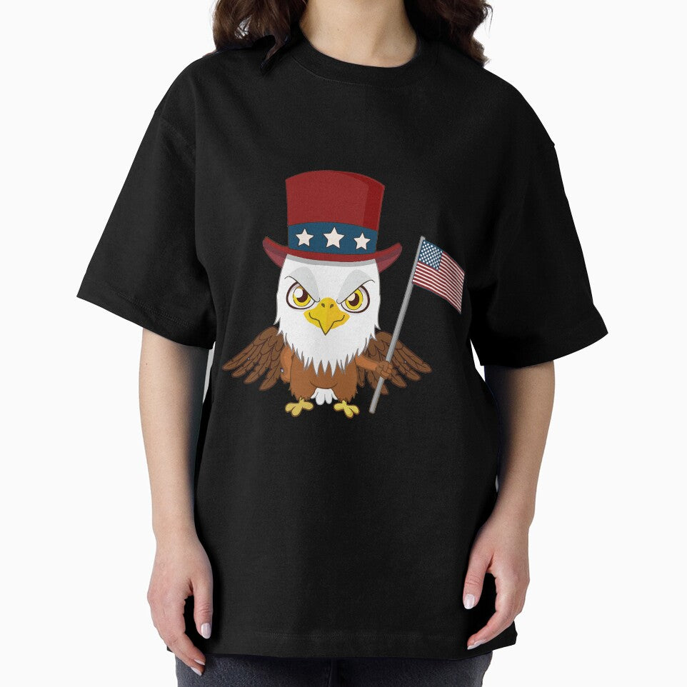 Patriotic American Eagle Holding USA American Flag T-Shirt by AllStarMerch