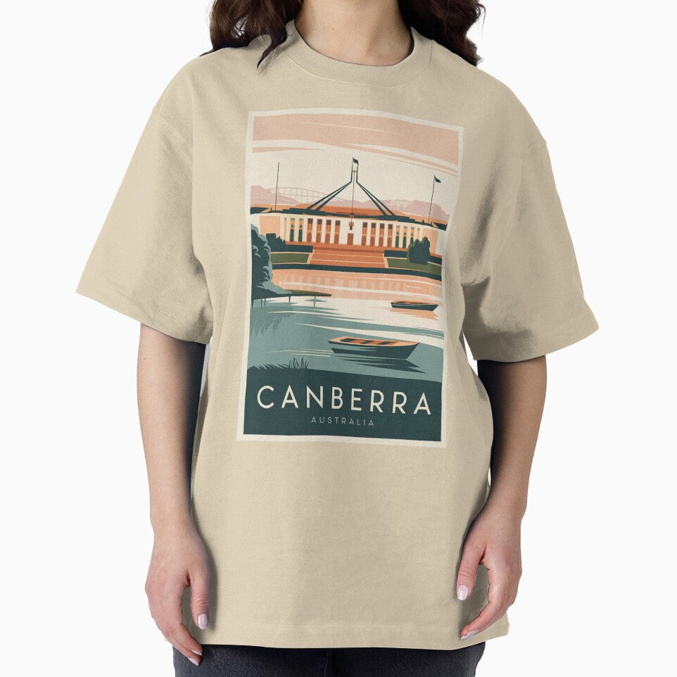 Canberra Vintage Travel Poster by TravelerRat