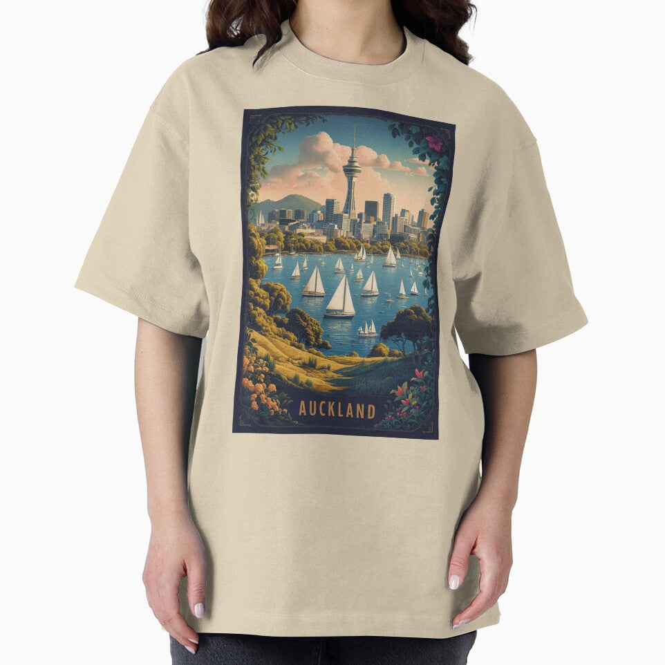 Auckland Vintage Travel Poster by TravelerRat