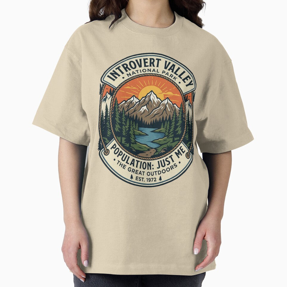 Introvert Valley National Park Badge Introvert Humor by Monocromo Shop