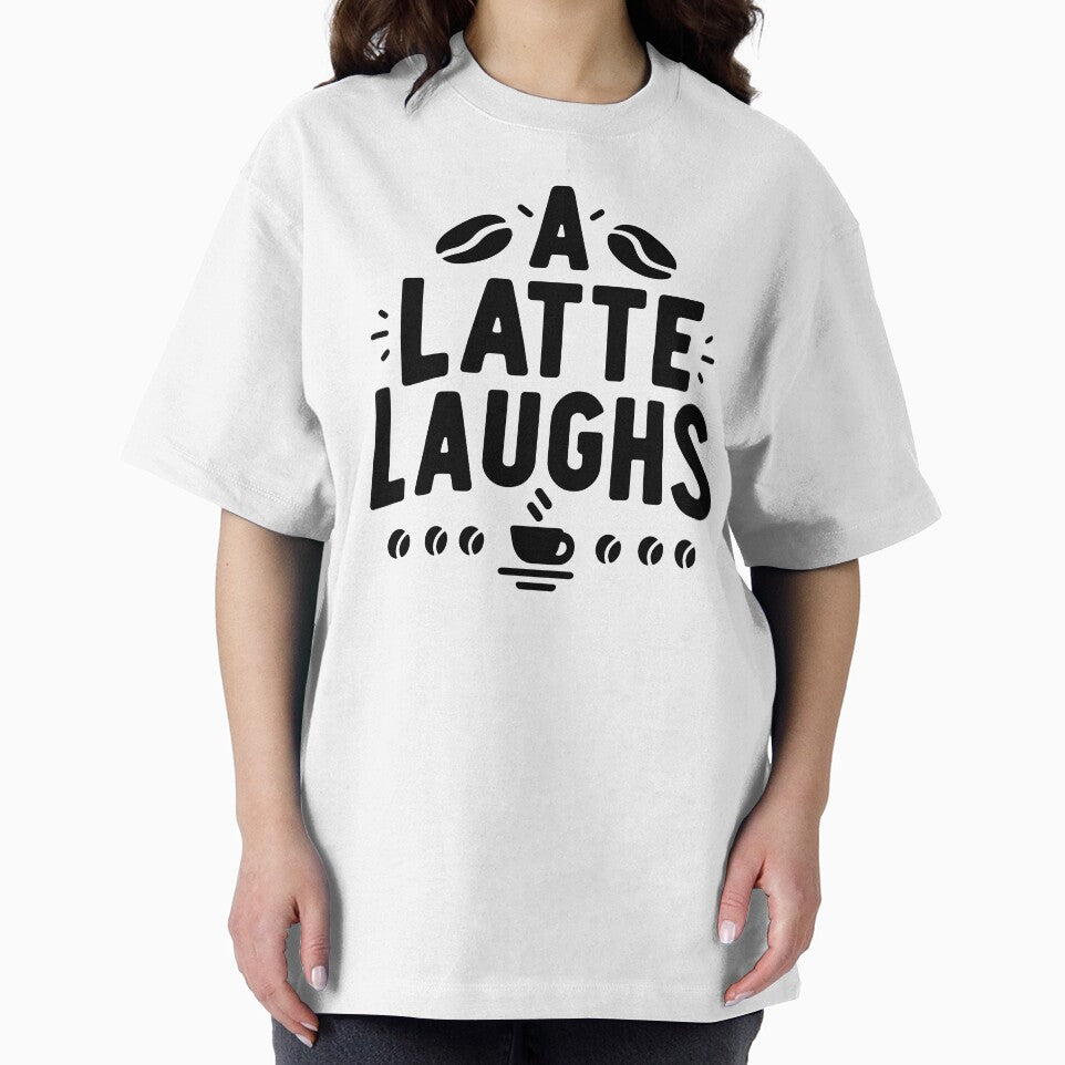 A Latte Laughs Coffee Pun Typography | Funny Coffee Quote Design by Lulunza