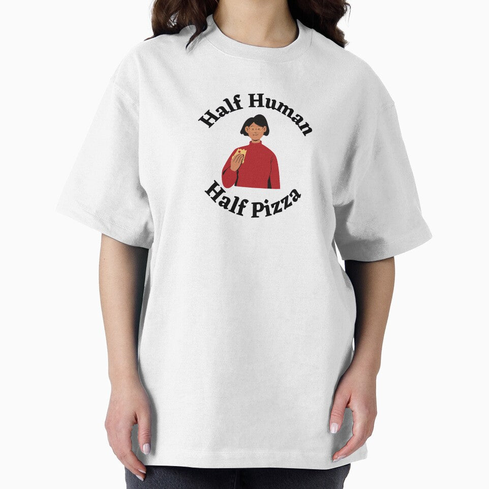 Half Human Half Pizza Woman by tiredandbored