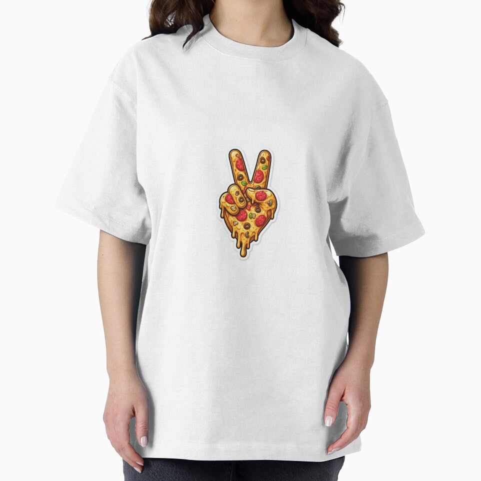 Melting Pizza Peace Sign Hand by Krishkhatri312