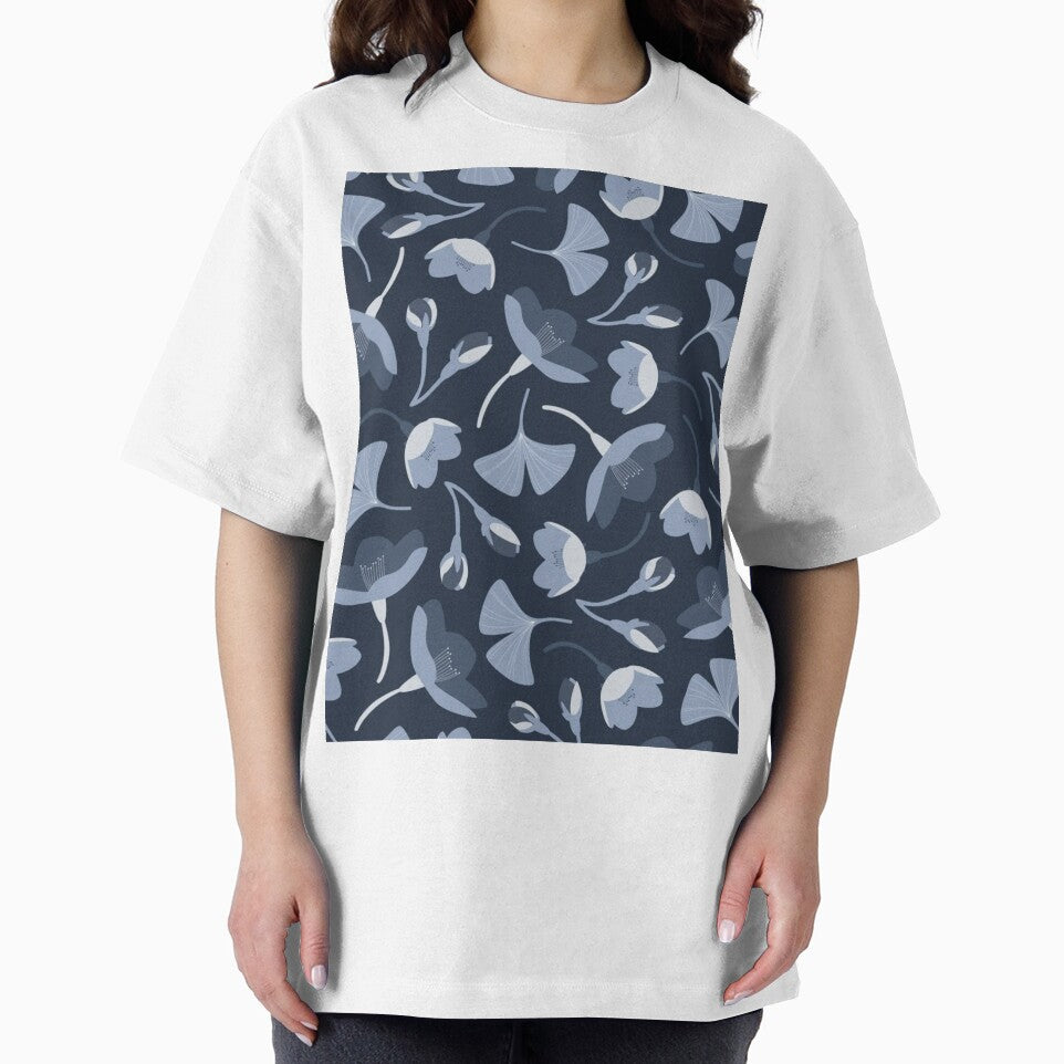 Flower design pattern blue by ItsAllYellow