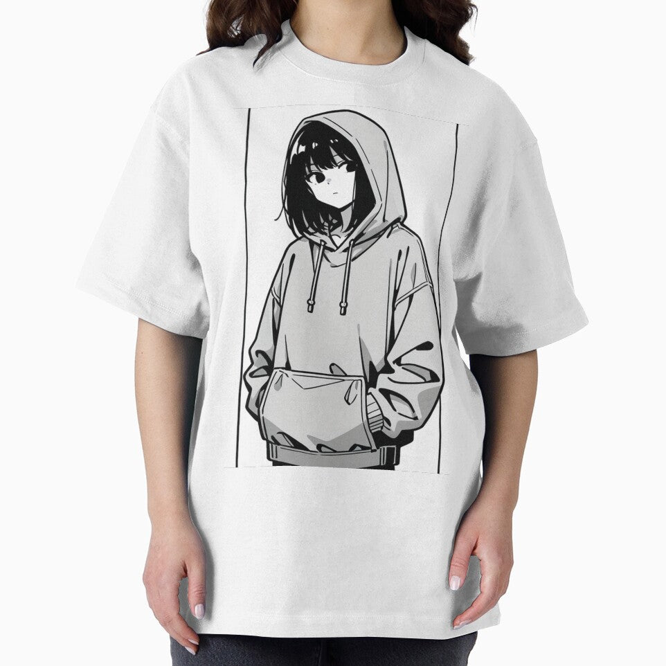 Fashion - Man in Grey Hoodie Hood Up Streetwear Anime by AnimeShin