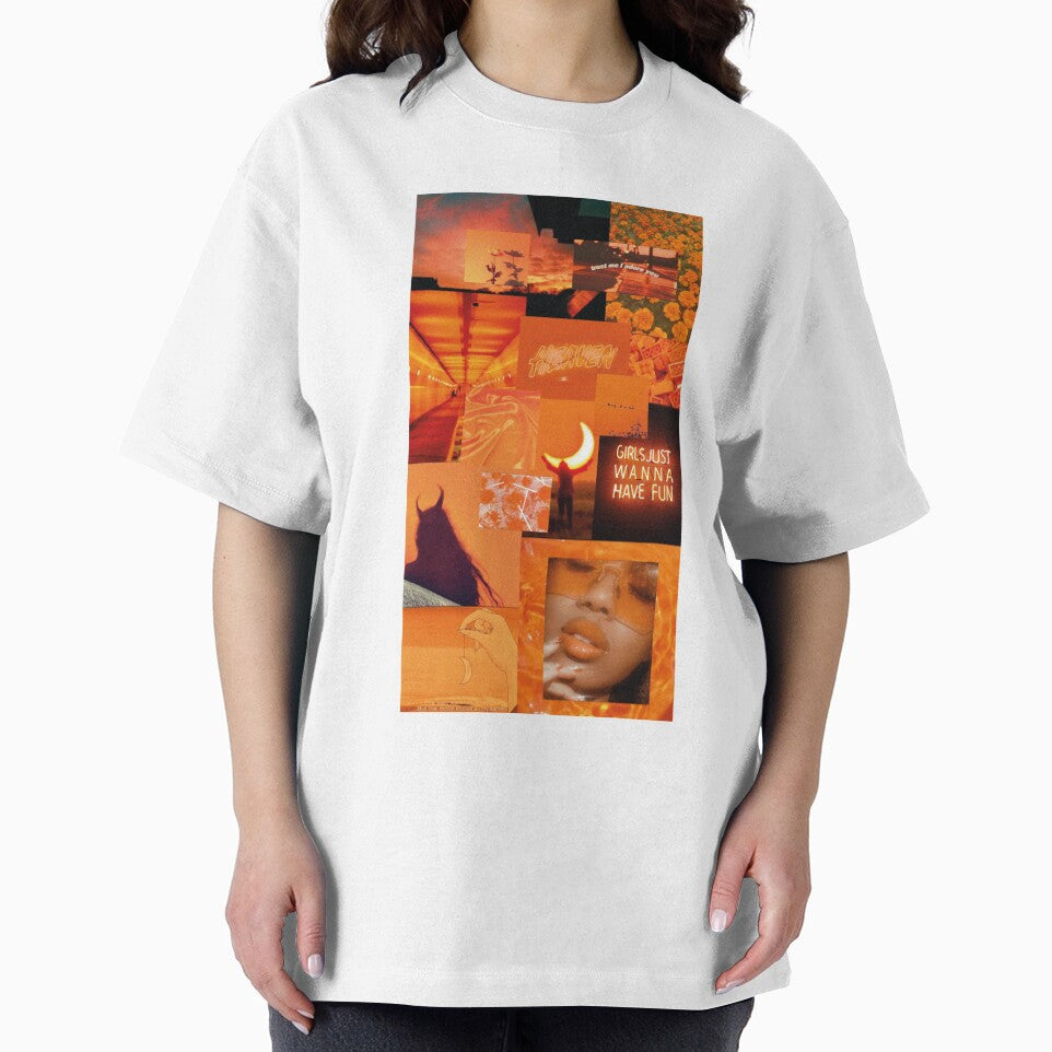 Retro 80s Aesthetic Orange Collage by Retro90sKid