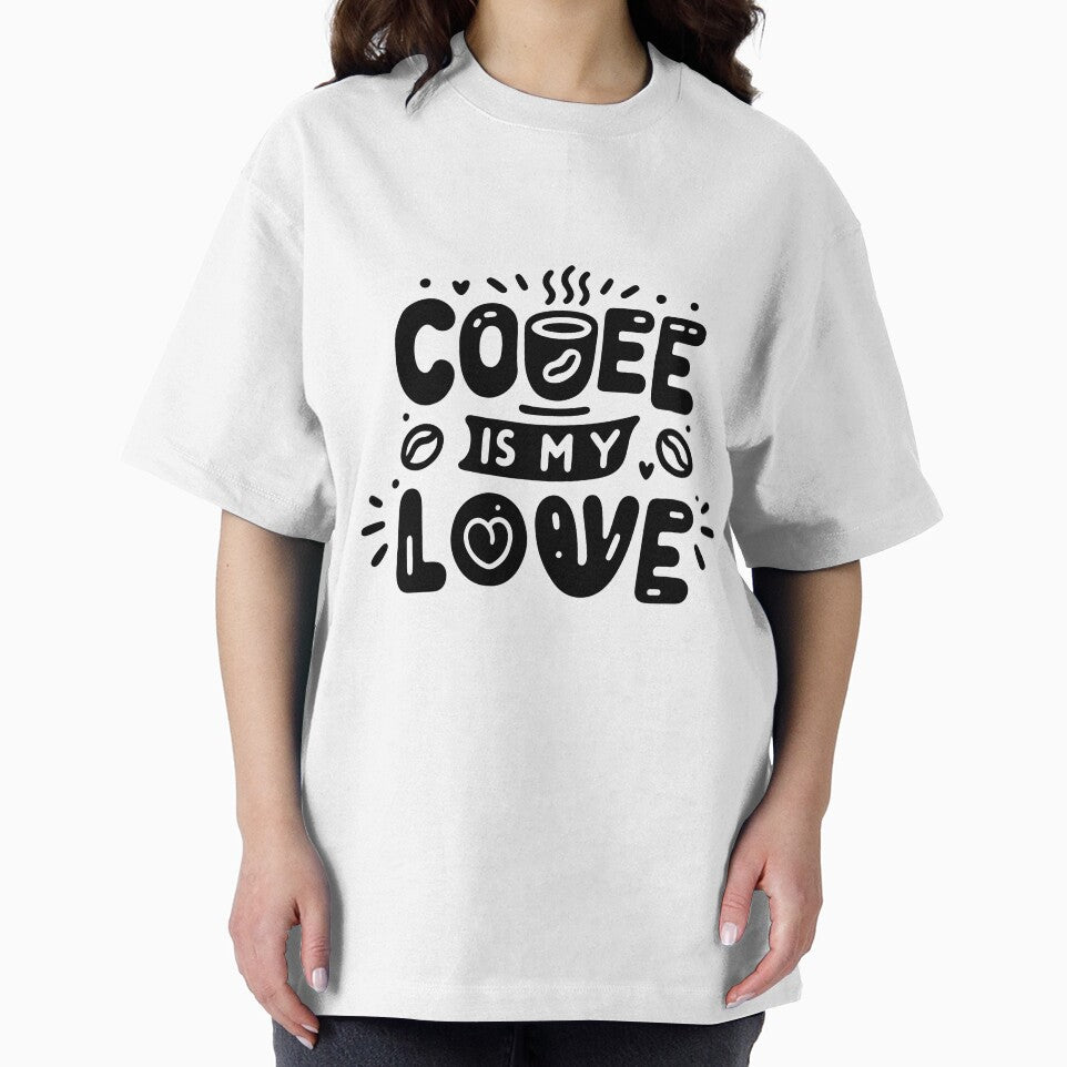 Coffee Is My Love – Cute Coffee Mug Quote Black Typography by Lulunza