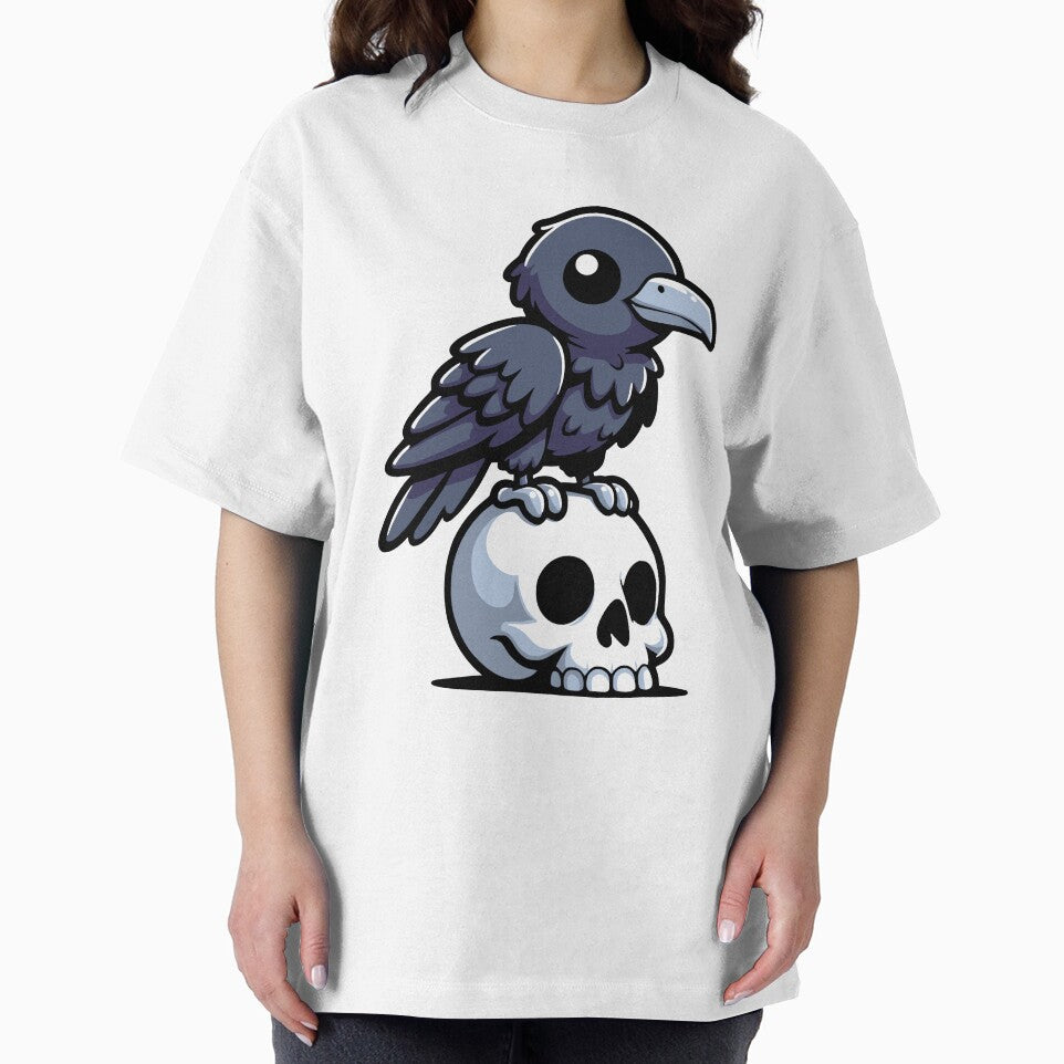 Cute Crow On A Skull by PMCreative