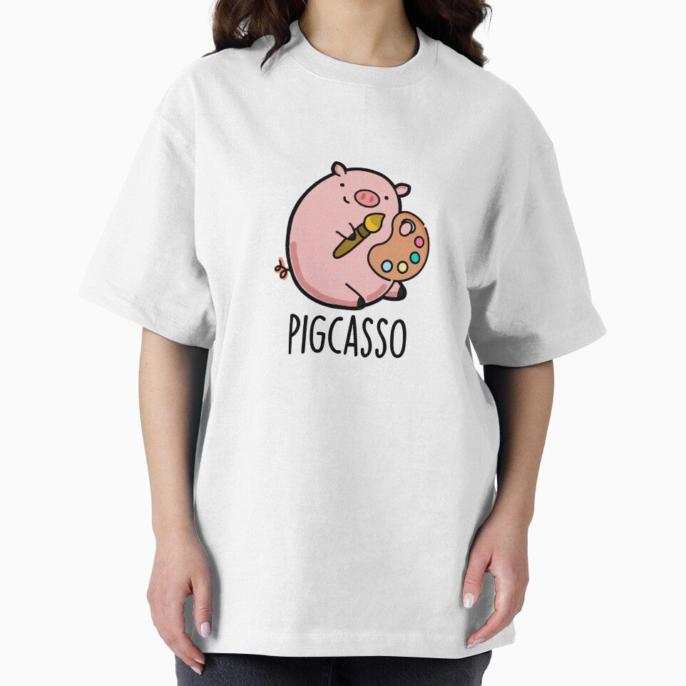 Pigcasso Cute Artist Pig Pun by punnybone