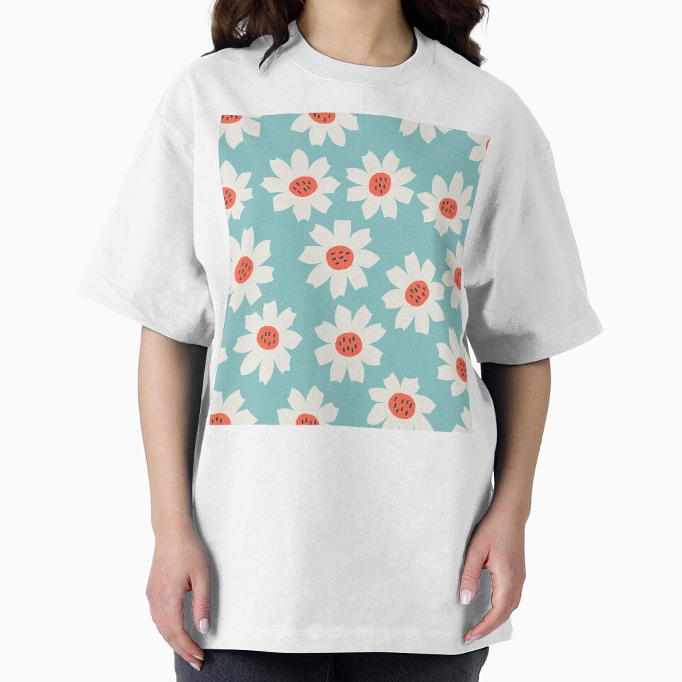 Big Flowers  Cyan Dream by EliveraDesigns