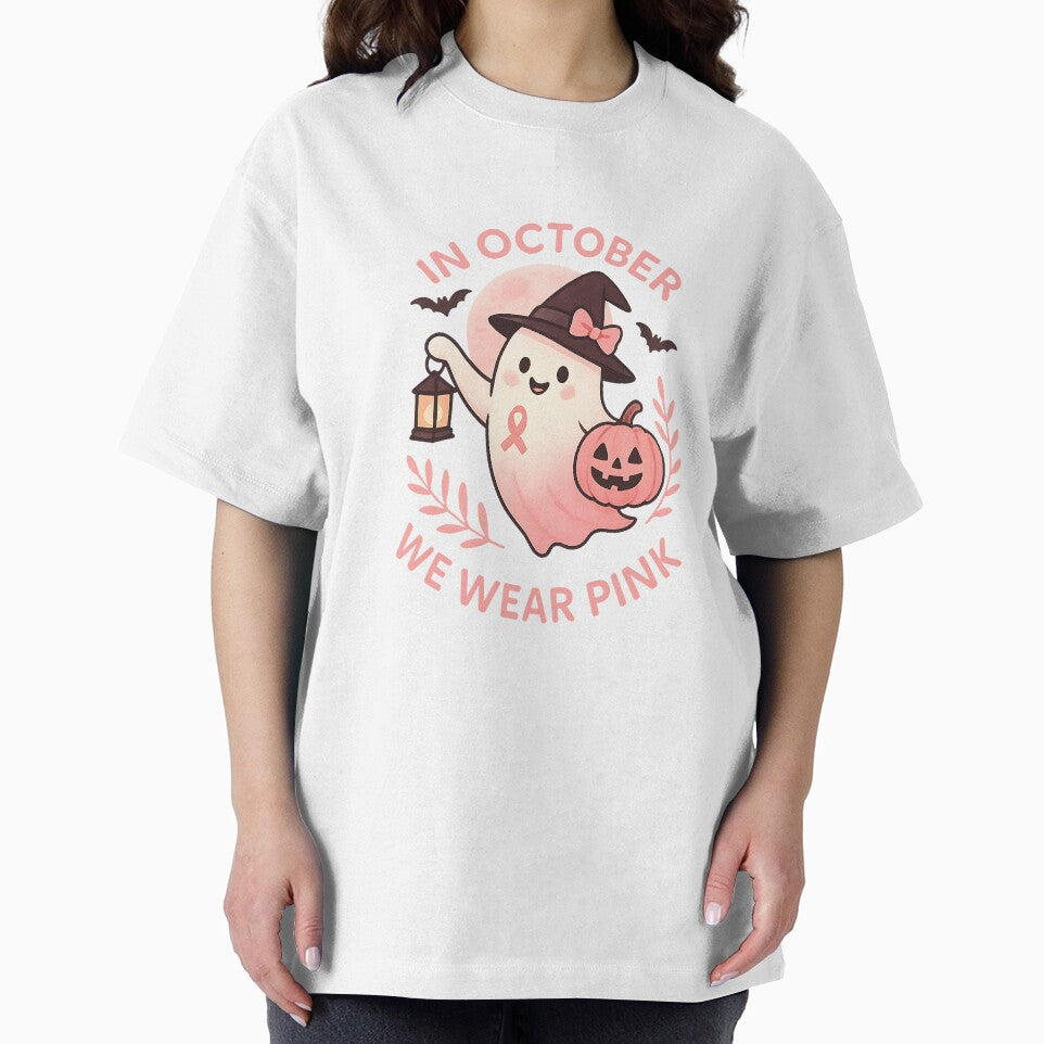 In October We Wear Pink Breast Cancer Awareness Halloween by TalalosART