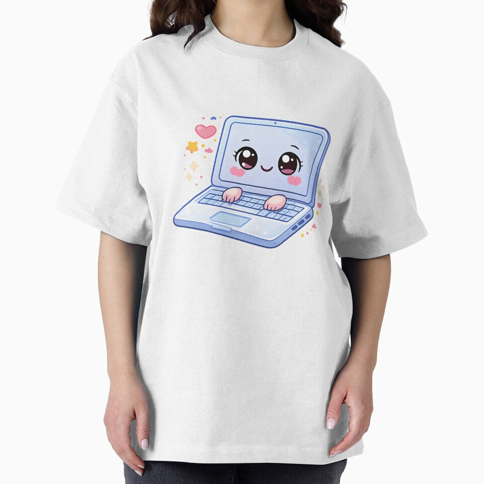 Kawaii Computer Character – Cute Tech Sticker by DesignEG