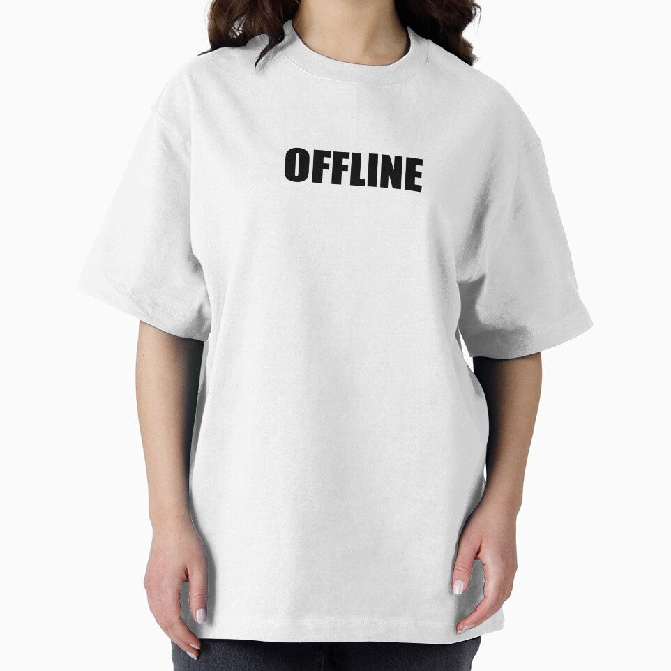 Offline Black Funny Introvert Shirt by CarlosPixley
