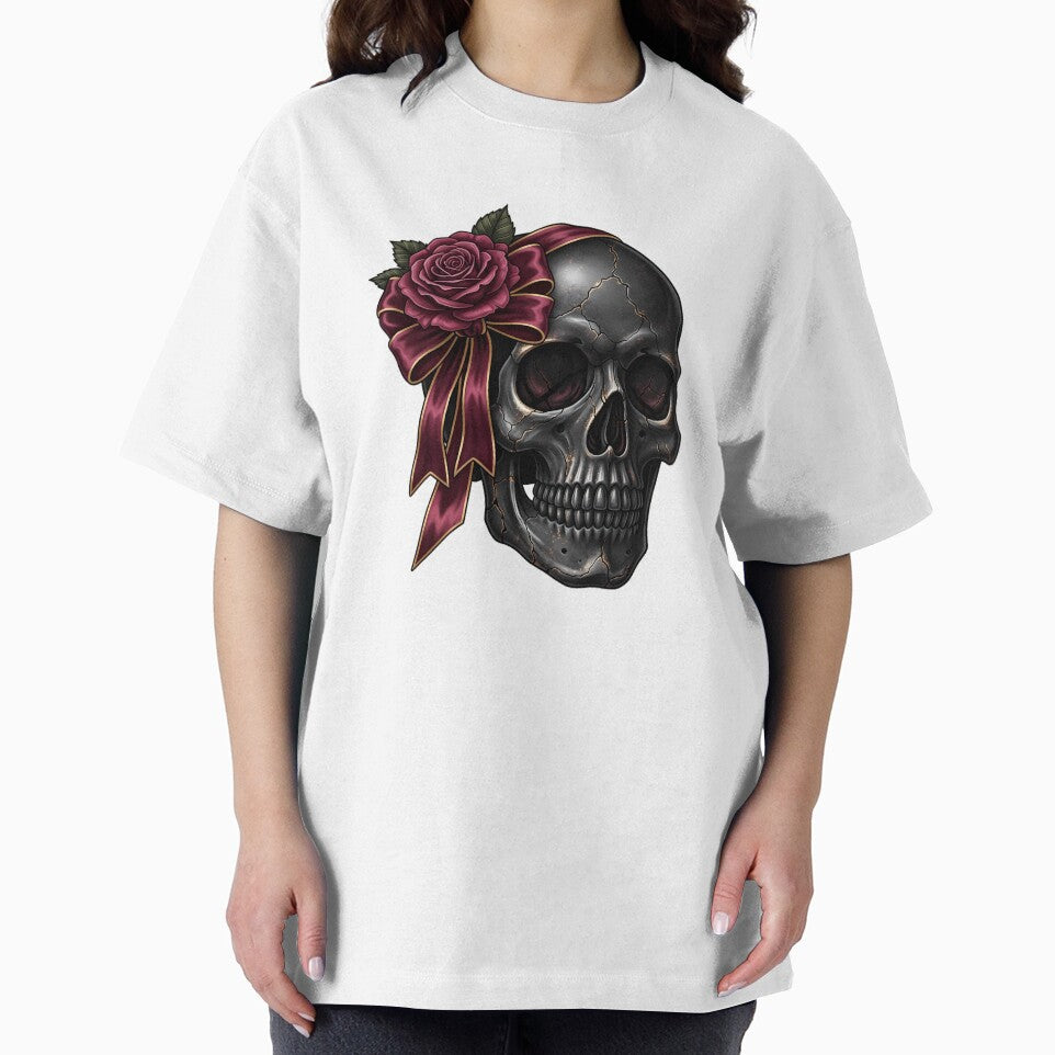 Velvet Bow Skull Rose by IllumeInk