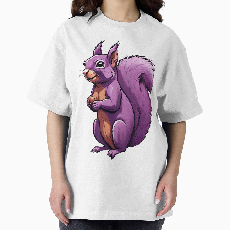 A squirrel sitting in a tree, purple in color. by Dudiudi