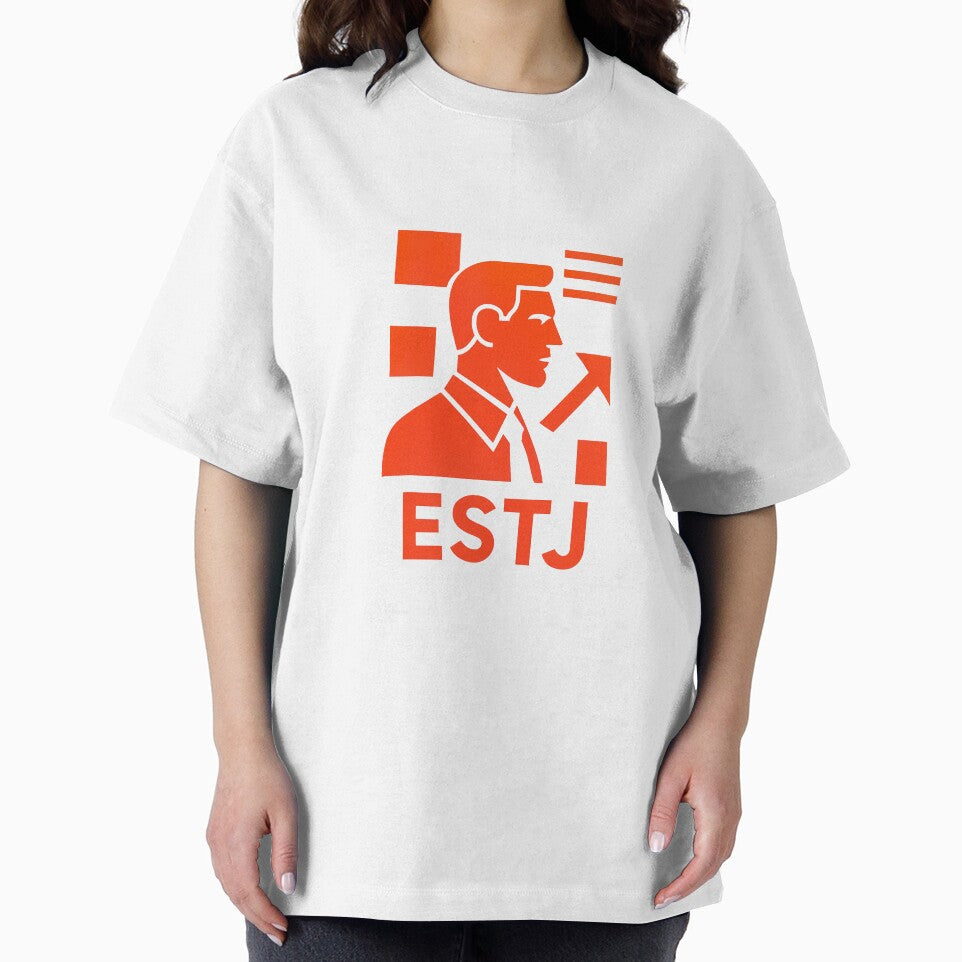 ESTJ Personality Abstract Art – MBTI Design (Center Print) by W-Rm