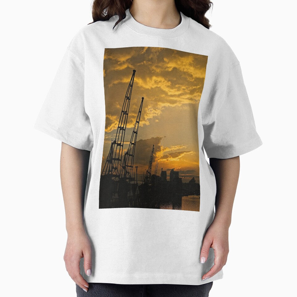 Industrial, silhouetted, skyscape by iam01110011