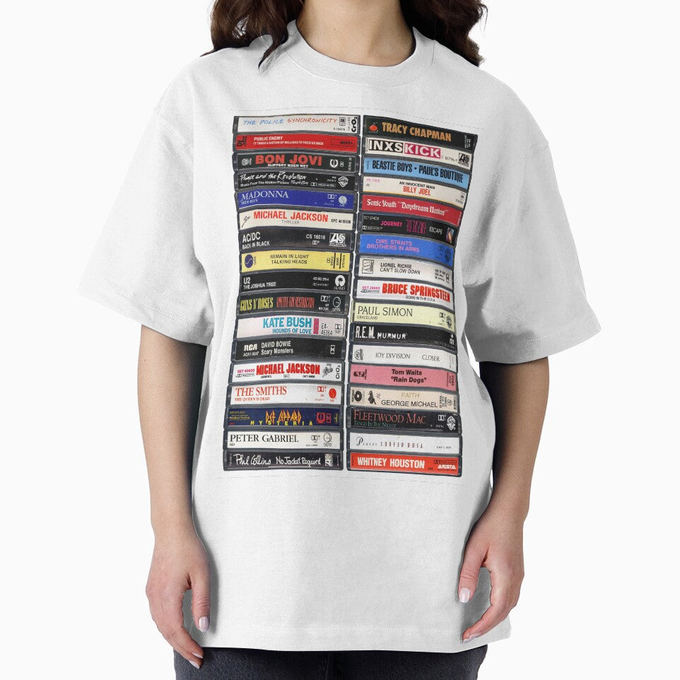 Greatest Albums of the 1980s - Cassette Print by Mr Mustard Prints