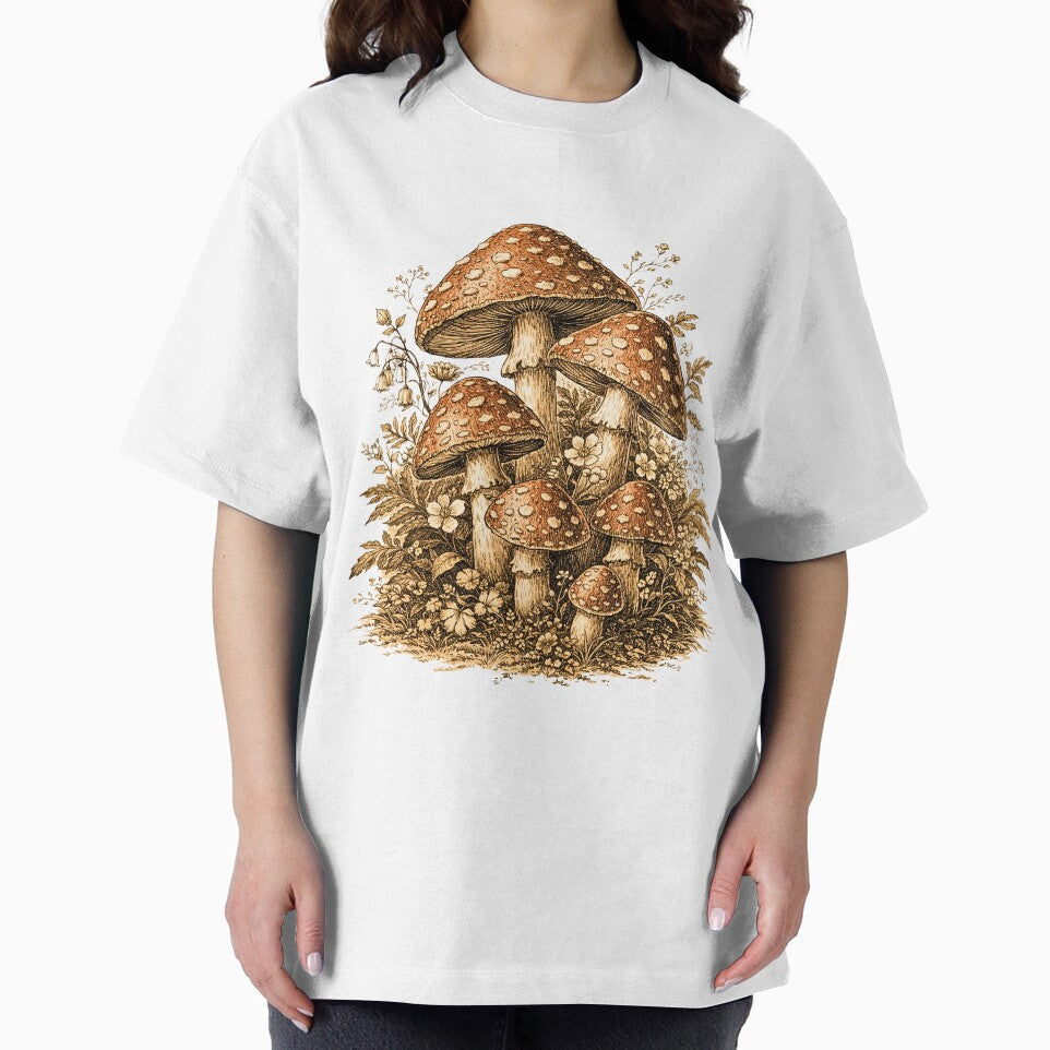 Mushroom Field Retro by elaemor-art