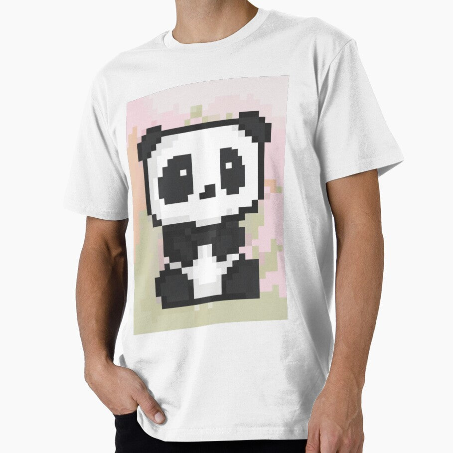 Minimalist Pixel Panda  Soft Aesthetic Animal Design by Pixel8Prints
