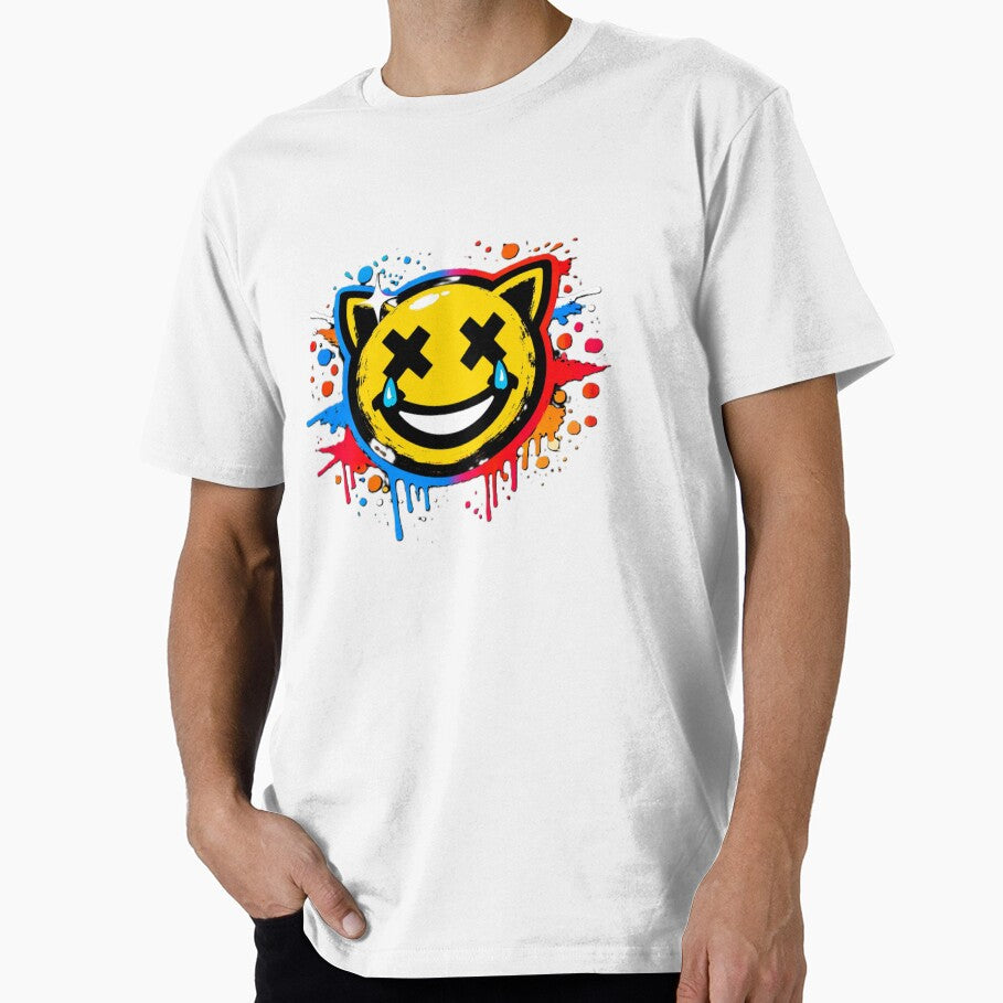 Yellow Streetwear Cat – Smiley X Eyes by AstraDrip Studio
